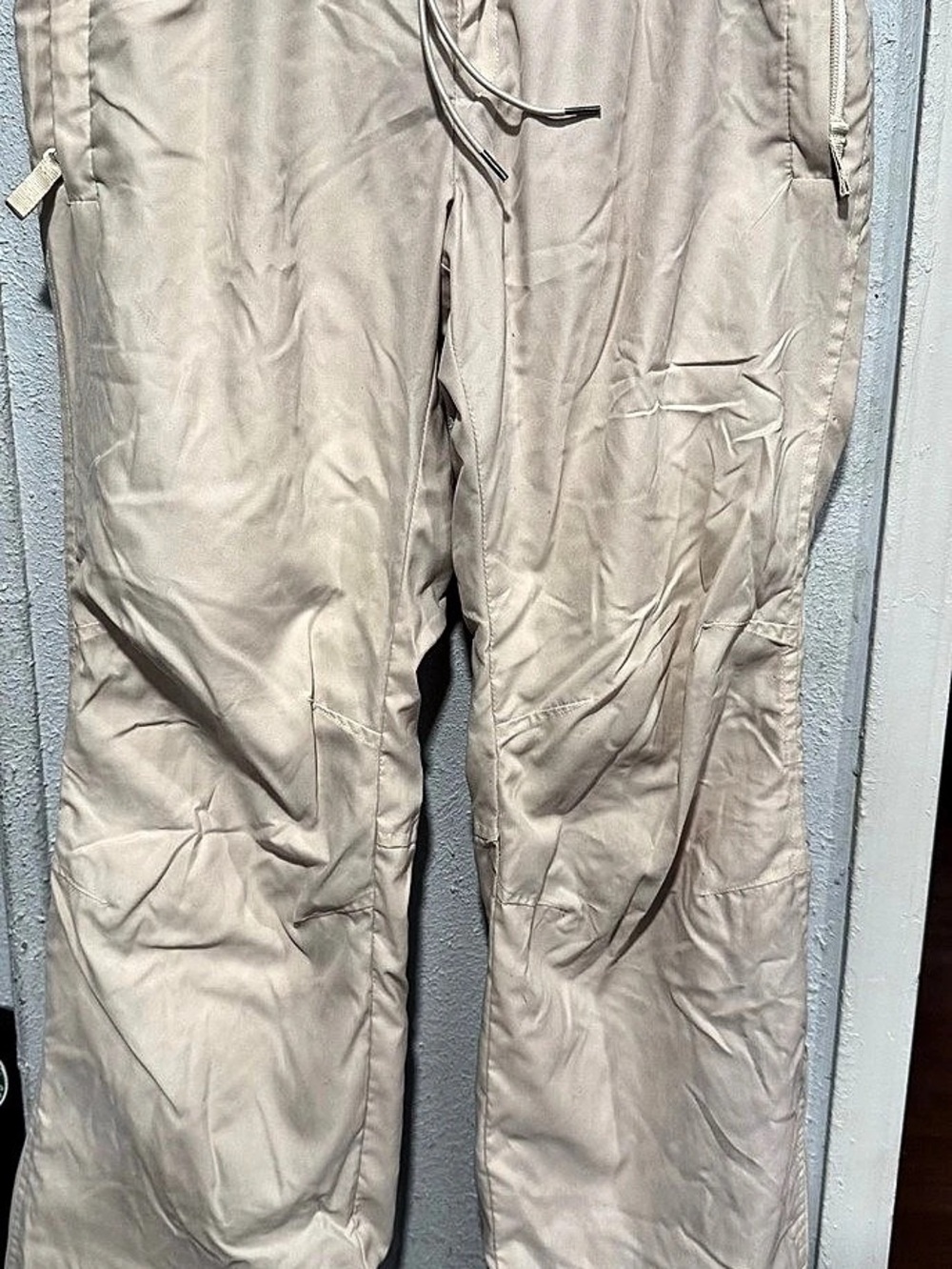 Beige Track Pants